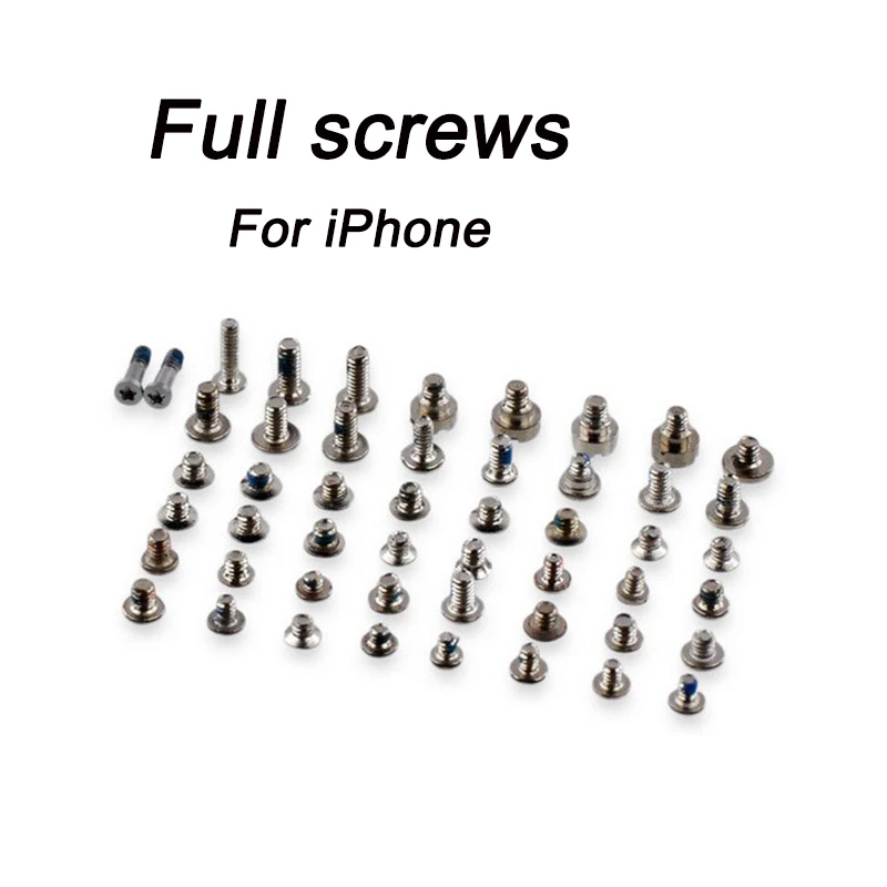 Полный комплект винтов ремонтные запасные части для iPhone 5 5c 6 6s plus 7Plus 8 Plus X с
