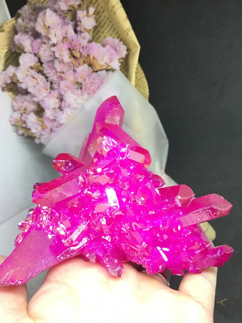 PRETTY Aura кварцевый кристалл висмута титана кремния скопления образцов|specimen| |