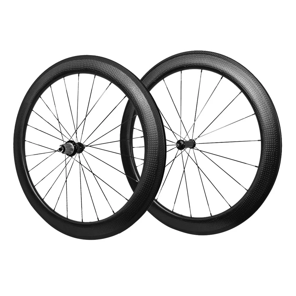 Golf surface carbon wheels 58mm depth 25mm width rims Dimple clincher wheelset power way R36 hubs black 1650g | Спорт и развлечения
