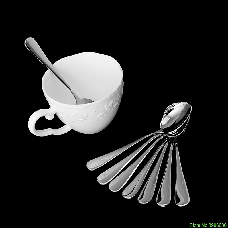 Новинка 8 шт Demitasse эспрессо стальная нержавеющая ложка чай кофе суп рис
