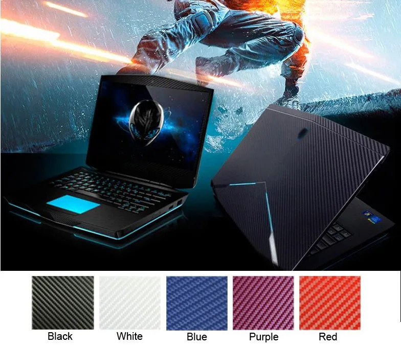 KH ноутбука углеродного волокна Кожаная наклейка кожного покрова протектор для Alienware 14 M14X R3 ANW14 ALW14 1" 2013- выпуска