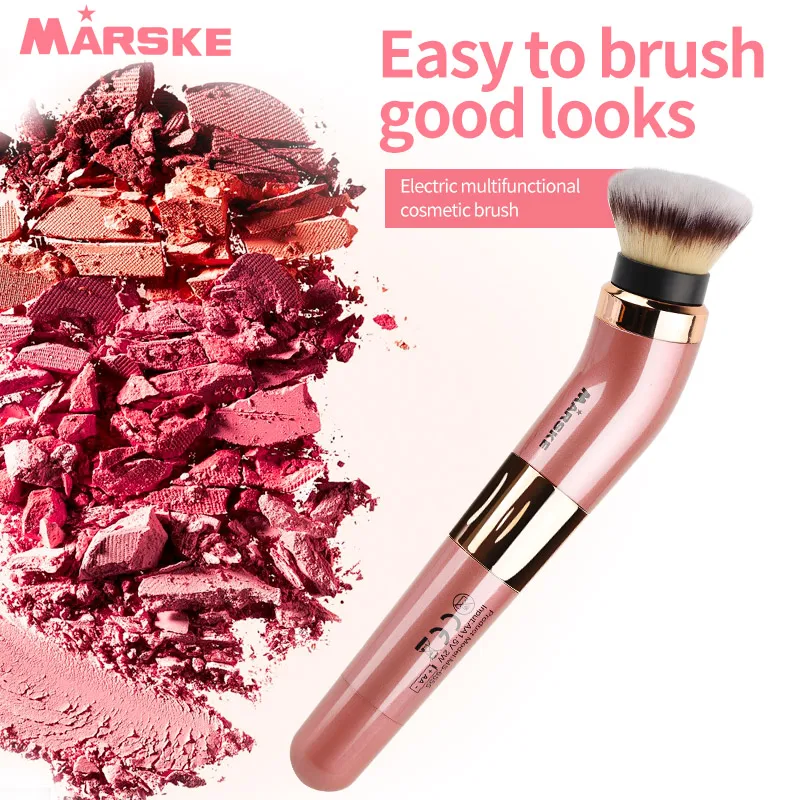 

New Electric Makeup Brush With 360 Degree Rotating USB Rechargeable Automatic Smart Cosmetics Blushes Kit With 2 Make-up Head