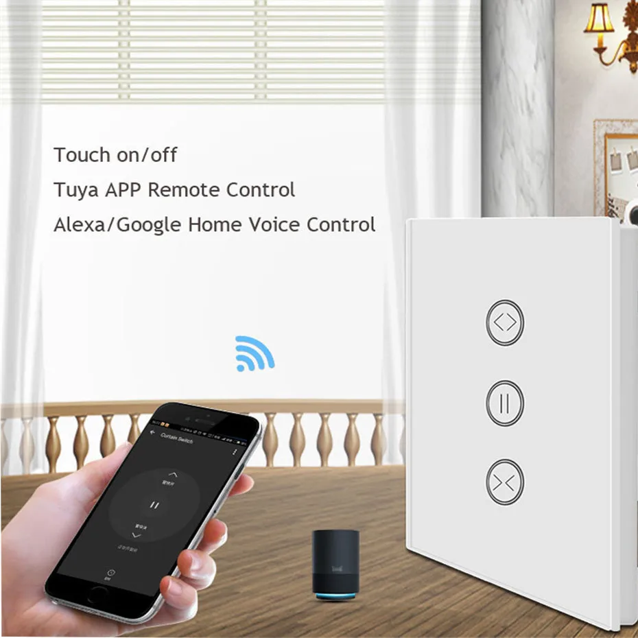 Мотор Dooya DT52S 75 Вт + 5 м или меньше пути переключатель для штор Wi-Fi типа UK сенсорный