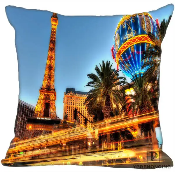 Square Pillowcase Пользовательские фонтан Bellagio Las Vegas квадратная Наволочка на молнии чехол для подушки 35X35,40x40,45x45 см(одна сторона) 180522-02-215 - Цвет: Square Pillowcase
