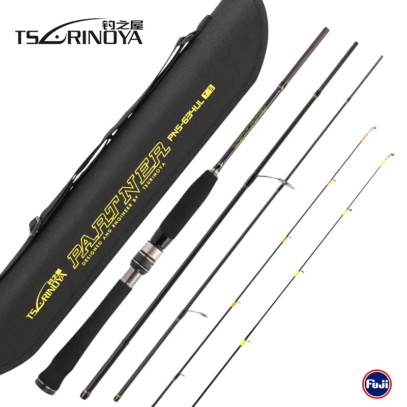 Tsurinoya PARTNER 4Sec  2 Tips Fishing Rod 1.88m/L/3-12g 1.91m/UL/2-7g Lure Spinning Rods Casting Rod Pesca Canne A Peche Olta