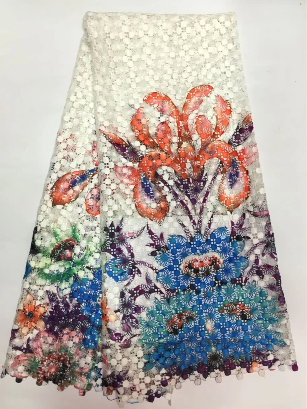 Нигерийская кружевная ткань гипюр хлопок химическое французское кружево желтый