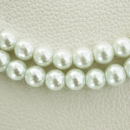 Оптовая продажа круглые стеклянные перламутровые бусины 4 мм белые черные