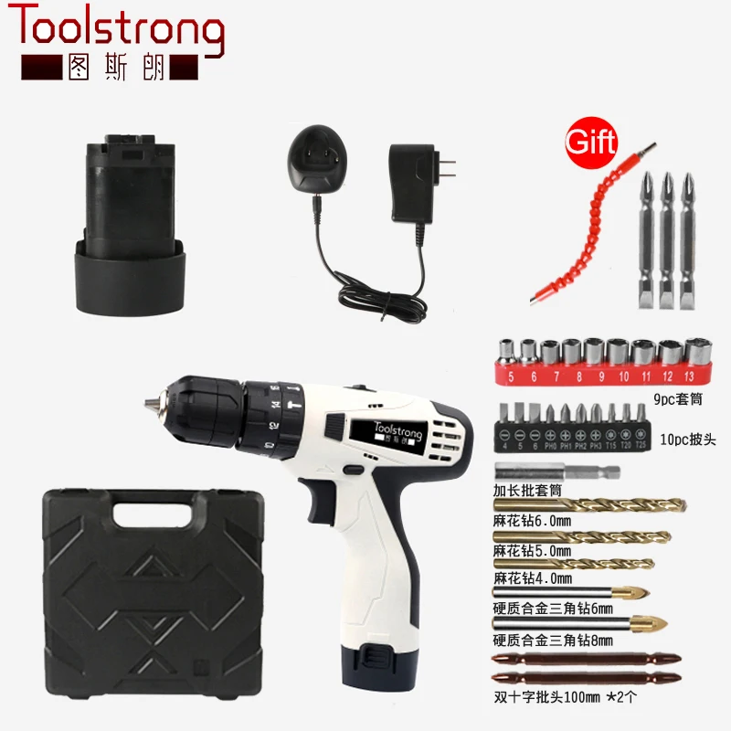 Электрическая дрель Toolstrong 18 В постоянного тока новый дизайн мобильный источник