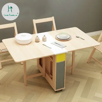 Современный складной обеденный стол Louis Fashion на 4 персоны в маленькой квартире