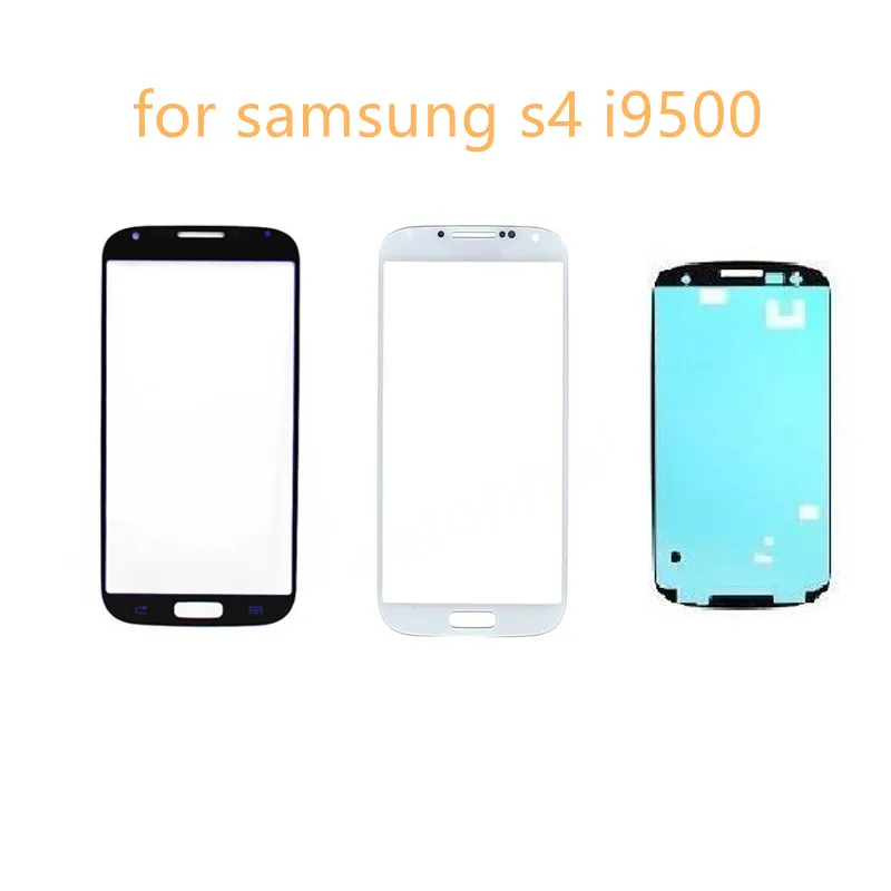 Передняя панель экрана + клей для Samsung Galaxy S4 i9500 i9505 L720 I337 I545 Переднее стекло