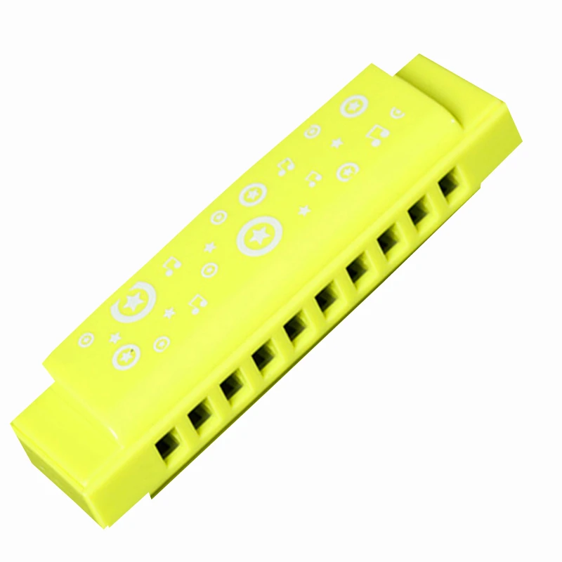 Детская Губная гармошка с 10 отверстиями детские синие музыкальные инструменты