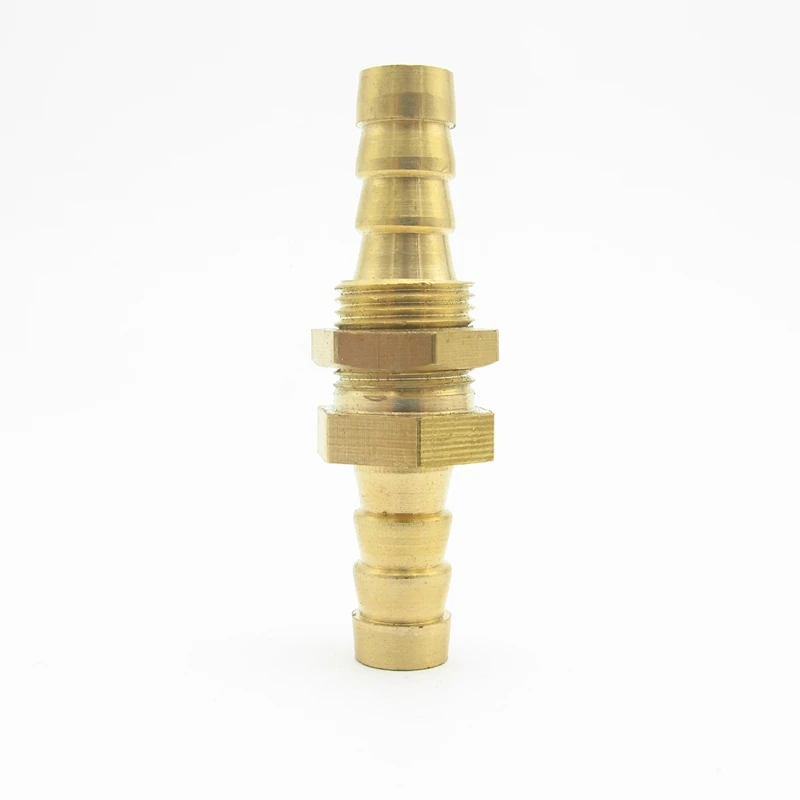 8 мм шланг Барб равный переборка Латунь Колючая труба фитинг муфта соединитель