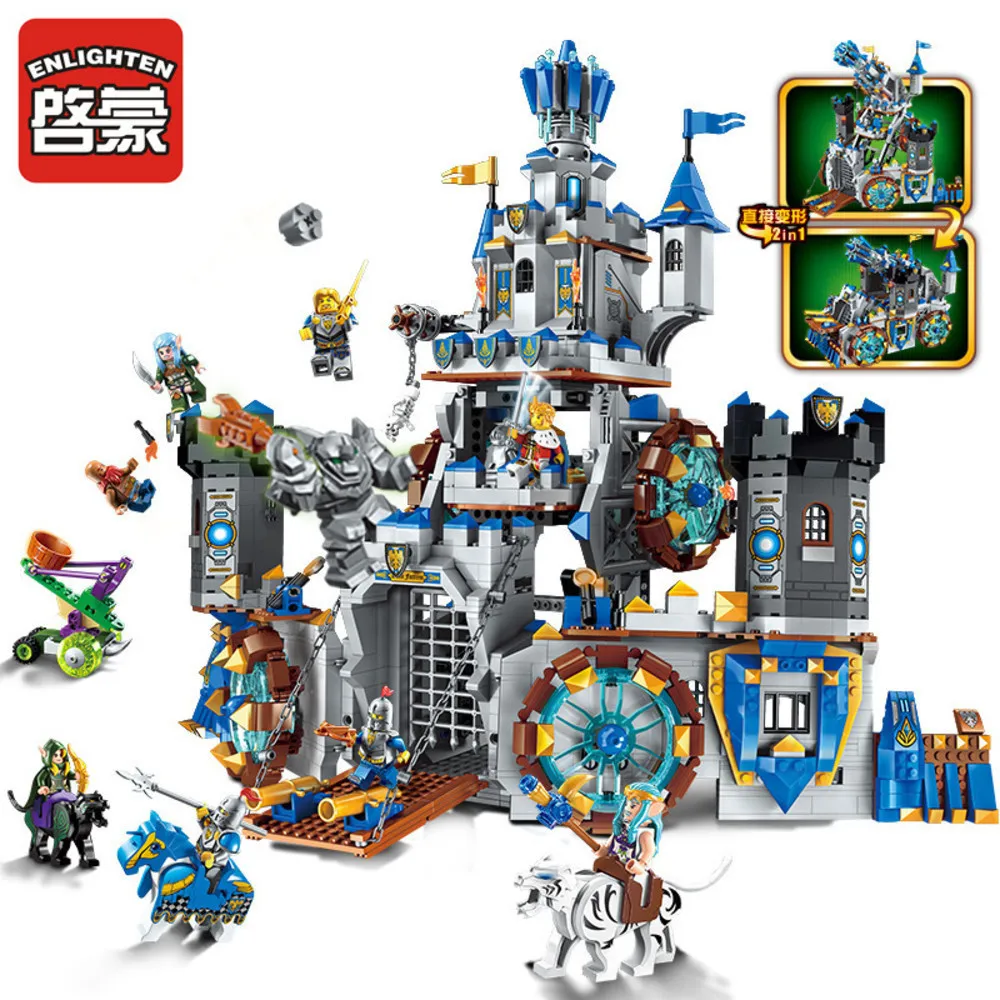 Просвещения Building Block войны of Glory замок рыцарей битва Bunker 9 цифры 1541 шт. Развивающие