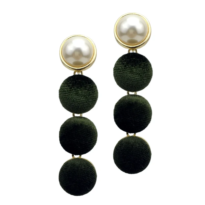 Модные длинные серьги MANILAI из фланелевой ткани с имитацией жемчуга для женщин