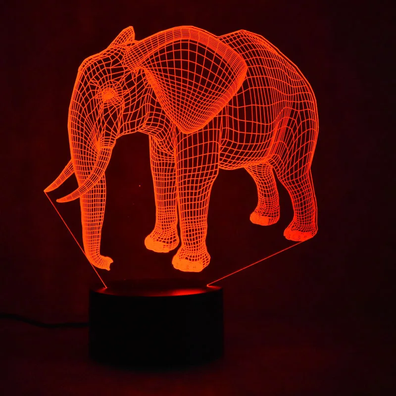 Новый Слон 3d Led маленький ночник умный дом Usb детская лампа детские игрушки