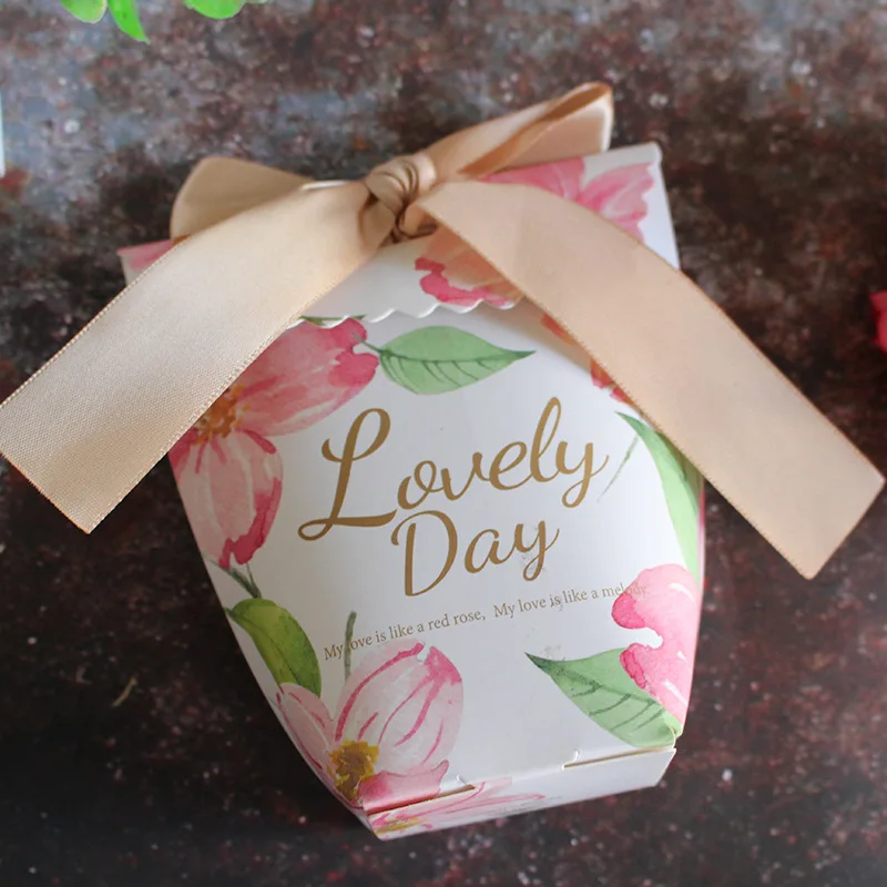 10 шт. Милая подарочная коробка в европейском стиле маленький бумажный пакет для