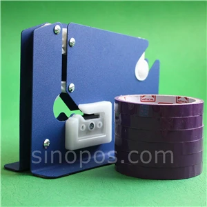 with purple tape Сверхмощный мешок конус с триммером комбо, металлический дом мешок шейный герметик+ 6 рулонов 12 мм+ дополнительный резак, Лента Диспенсер крепежная стяжка - Цвет: with purple tape