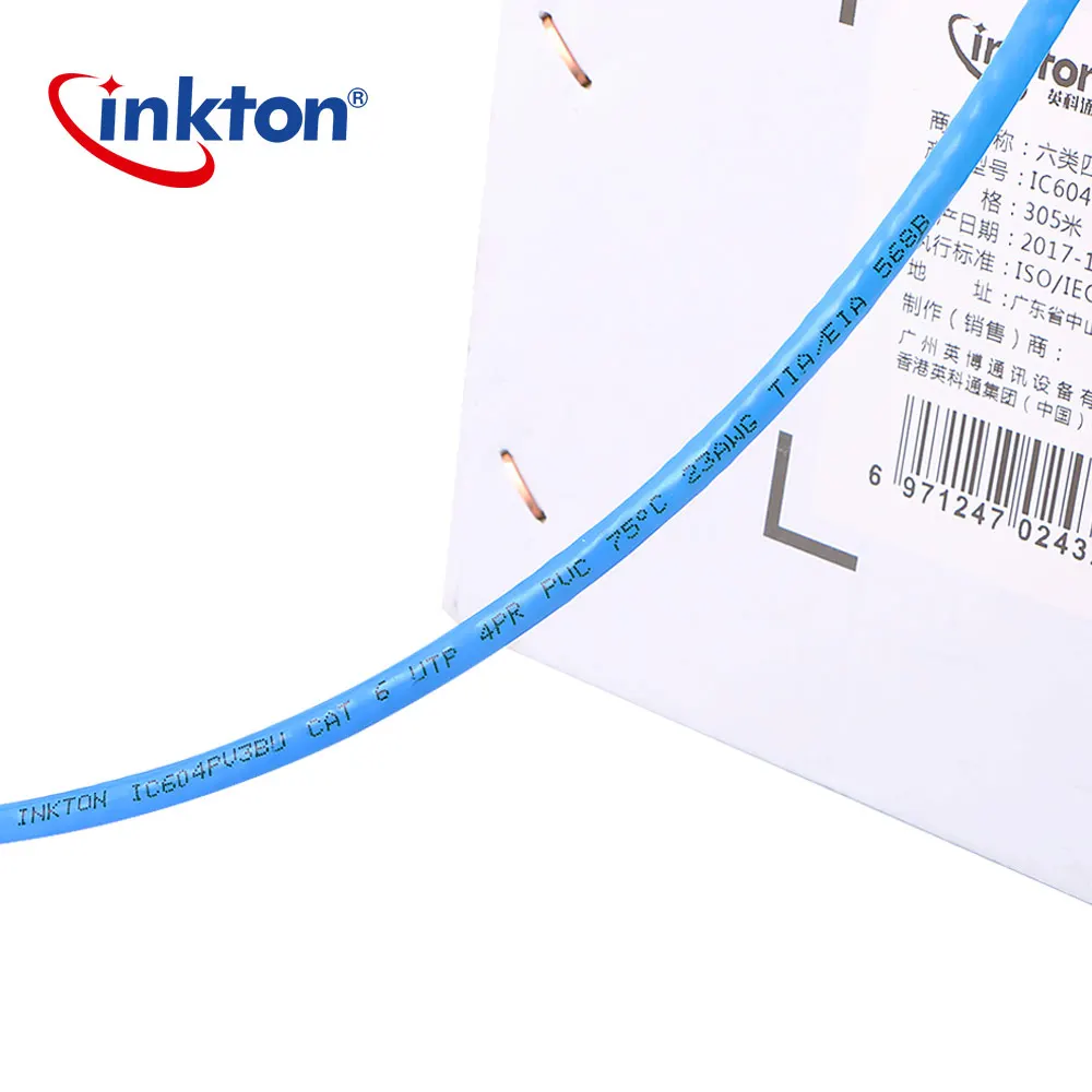 Inkton Cat6 Ethernet Кабель UTP сетевой кабель для домашней сети Engineering 24AWG 50 м 100 305