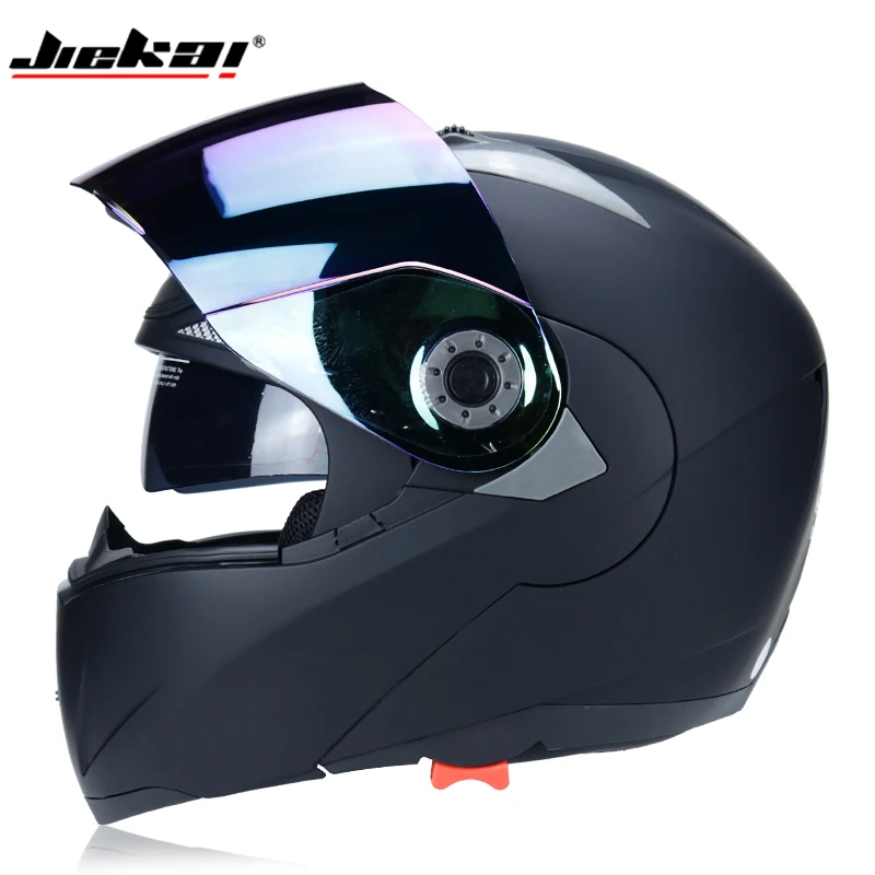 JIEKAI новейший модульный флип мото rcycle шлем casco moto с двумя линзами capacete da moto cicleta с внутренним солнцезащитным козырьком DOT 105 - Цвет: b3