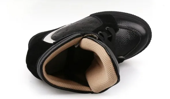 Women Sneakers Casual Platform Trainers Genuine Leather Shoes 14CM Heels Autumn Wedges Breathable Woman Height Increasing | Обувь