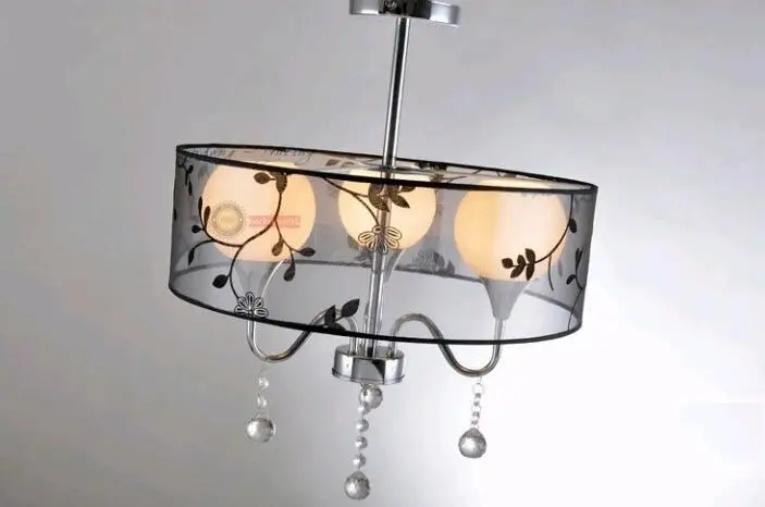 Новый современный кристалл и барабан подвесной светильник стиль 3 Шаровые огни