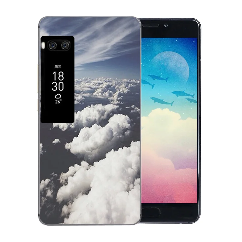 Silicone TPU Phone Cases 5.7 inch For Meizu Pro 7 Plus Landscape Pattern Back Cover Soft Ultra Thin Clear Full Protection Funda |