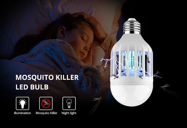 220 В Жук Zapper Mosquito Killer светодиодный светильник насекомых Репеллент убийца ловушка для борьбы с вредителями ночник 3 режима комаров