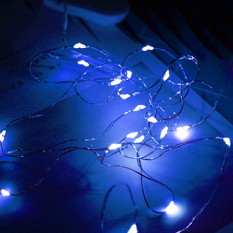 Anpro светодиодная гирлянда из медной проволоки на Рождество Новый Год свадьбу