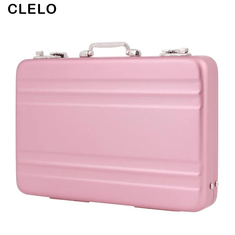 CLELO металлический держатель для кредитных карт мини-кошелек-органайзер чемодан