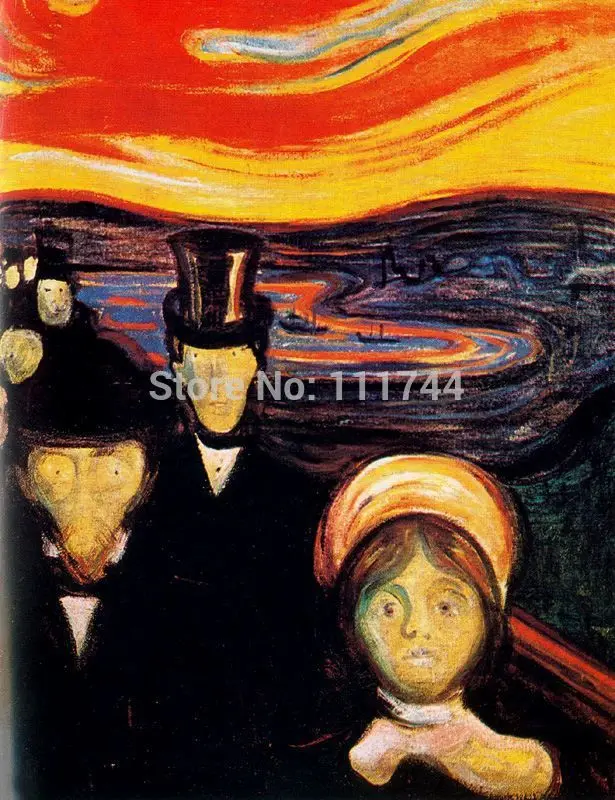 Волнение 1894 от Edvard Munch масляная живопись высокого качества абстрактное искусство