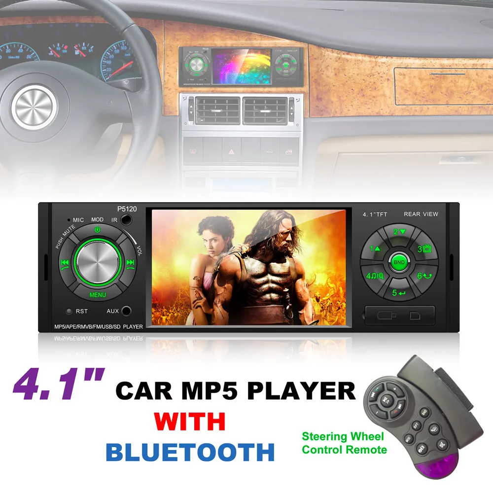4 1 дюймов Din Bluetooth автомобильный MP5 плеер TFT сенсорный экран стерео аудио fm станция