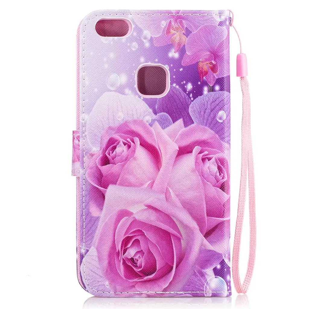 Роскошный кожаный флип чехол для Huawei Honor 9 Lite 7X 6C Pro 6A с цветами P20 P10 P Smart Y3 2017