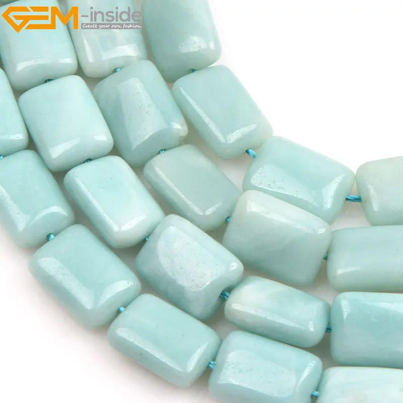 Бусины квадратной формы из натурального амазонита 10 х14 мм 15 дюймов | Украшения и