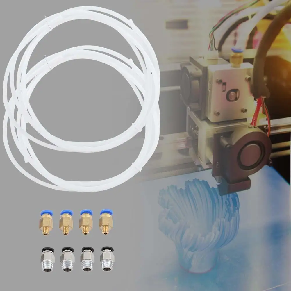 Аксессуары для 3D-принтеров 2 PTFE трубка + 4 PC4-M6 БЫСТРОРАЗЪЕМНАЯ PC4-M10 прямая