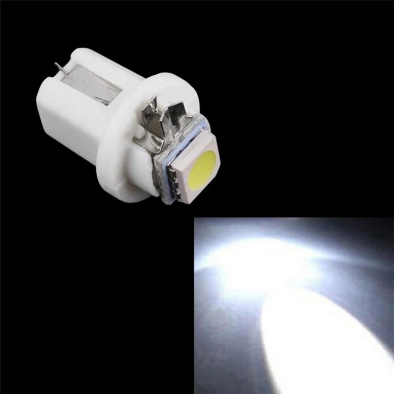 KEYECU 10 шт. Белый T5 B8.5D 5050 1SMD автомобильная светодиодная приборная панель световой