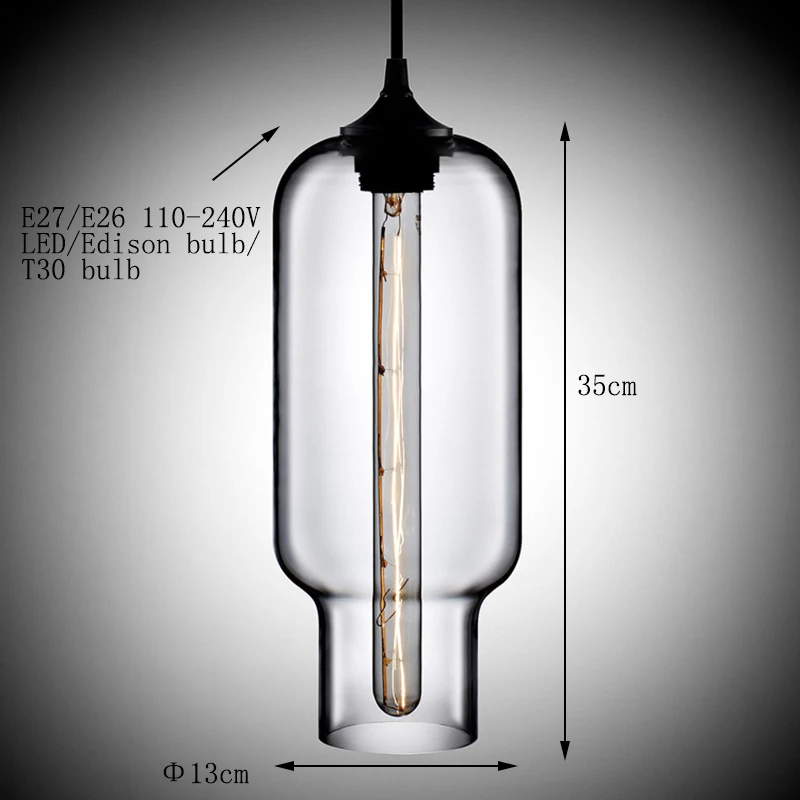 Арт деко подвесная разноцветная 2 Стильная стеклянная e27 e26 Подвесная лампа