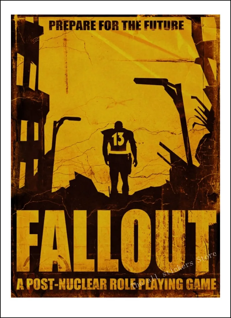 Fallout 4-DLC Nuka world. Fallout 3 4 игровой постер домашний интерьер украшение крафт-игра постер рисунок core наклейки на стену/9005 - Цвет: 21
