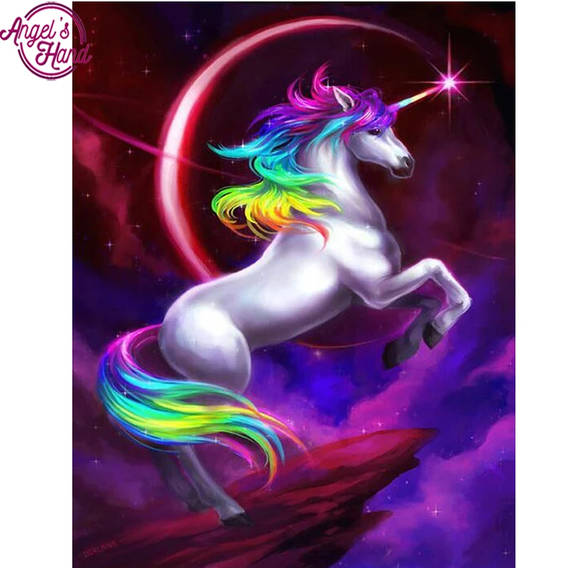 

Full Square Diamond 5D DIY Diamond Painting Colorful Unicorn 3D Embroidery Cross Stitch Mosaic Painting Home Decor BK