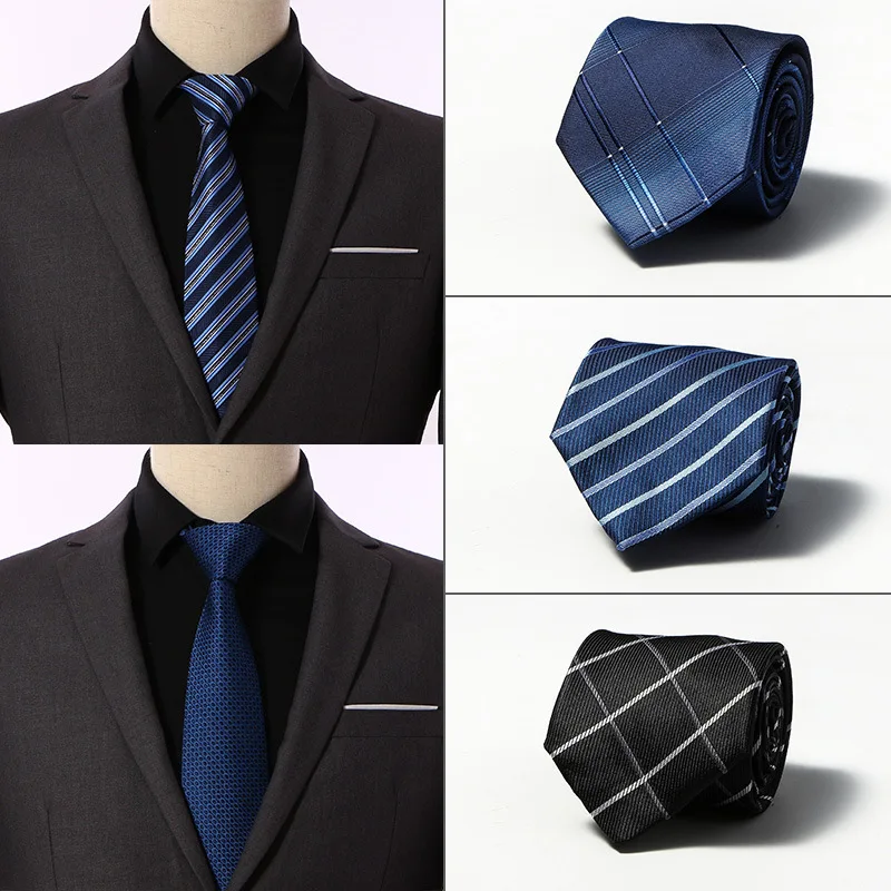 Шелковые галстуки 8 см в ширину для мужчин однотонные полоску 2019 новые мужские