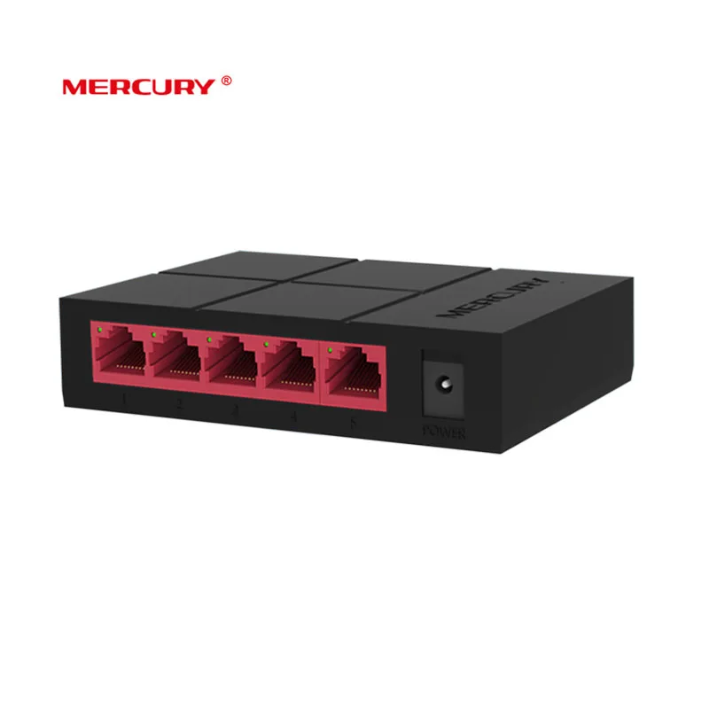 Мини гигабитный коммутатор MERCURY SG105M 5 портов RJ45 10/100/1000 Мбит/с сетевой настольный