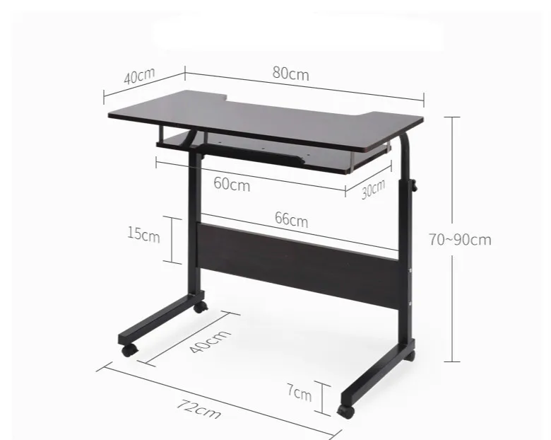 Передвижной домашний компьютерный стол ленивое обучение 80*40 см|computer desk|lazy deskmovable
