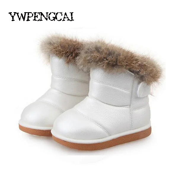 Зимние ботинки на меху для маленьких девочек размер 21 30 теплые плотные детские из