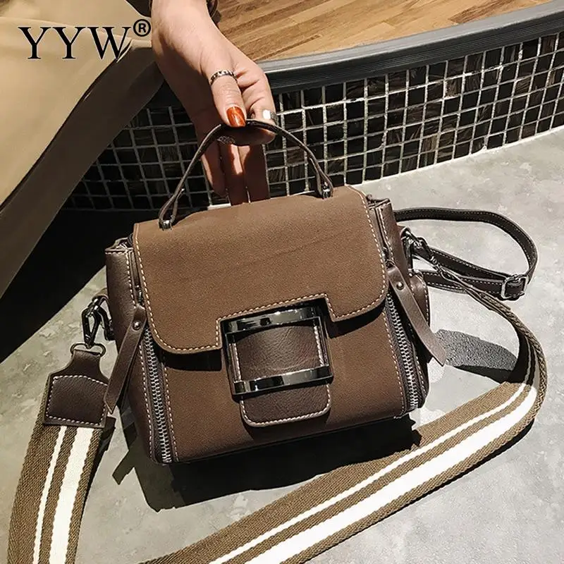 

Brown Vintage Female Handbag Casual Women Bag Designer Shoulder Crossbody Bag Attached With Hanging Strap Tote Clutch 2019 Purse