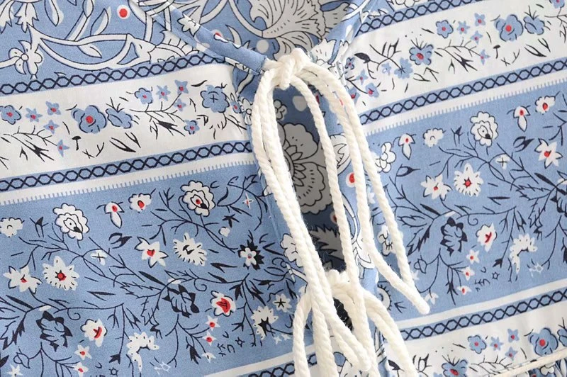 Boho Chic женское цветочное фарфоровое платье с длинным рукавом и кисточками, Пляжное богемное мини-платье, Дамское Платье happie из вискозы с v-образным вырезом