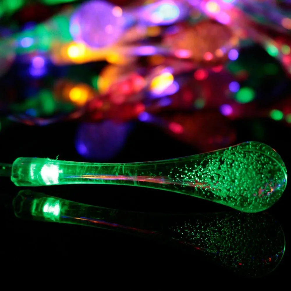 20 светодиодов капли воды в форме Фея Строка декоративные огни Батарея работает