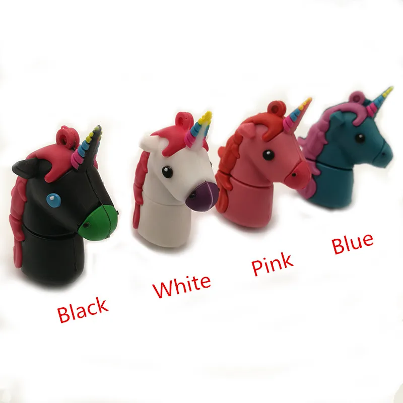 

Pendrive usb2.0 unicorn usb flash drive 64gb 32gb 16gb 8gb 4gb memory stick colorful horse u disk pen drive cartoon gift cle