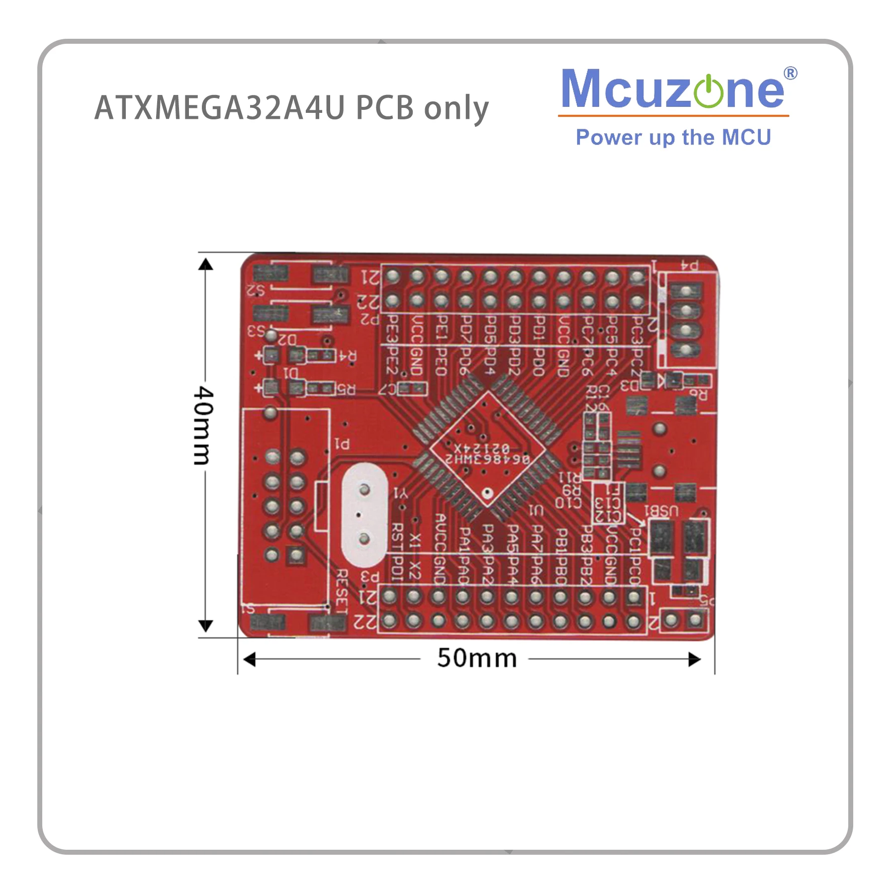 ATxmega32A4U мини плата PCB USB программа PDI SD GPIO XMEGA32A4U 32A4U MCIROCHIP 32A4 U|Промышленные