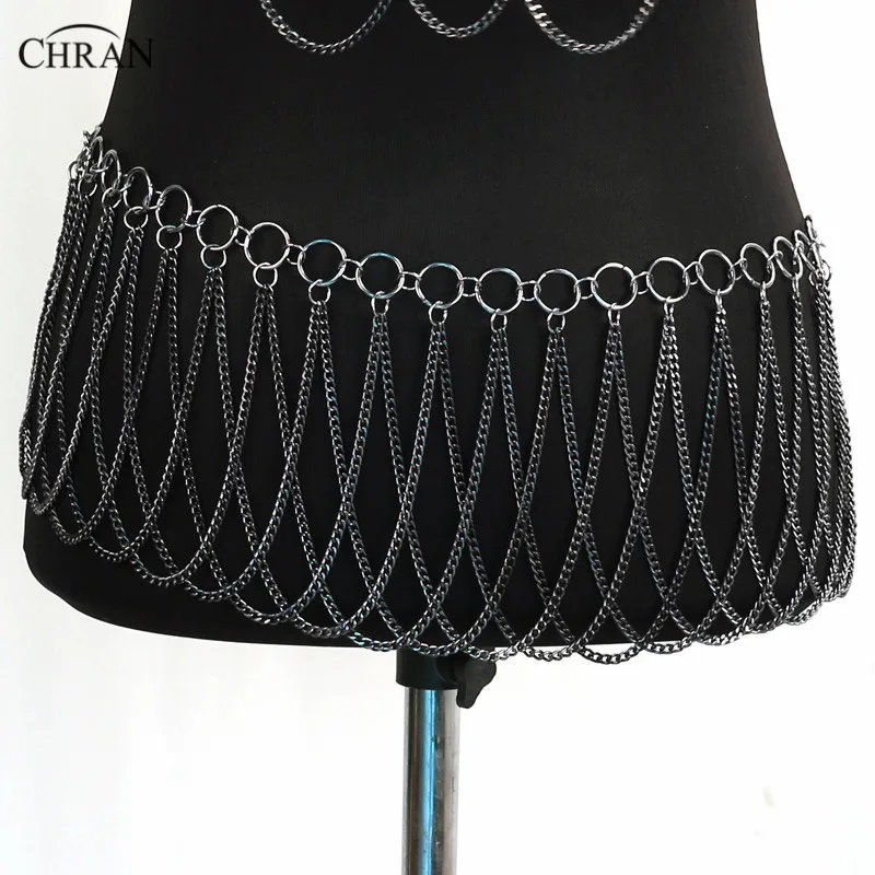 Женское бикини Chran с цепочкой на талию пикантное пляжное ожерелье лямкой шее