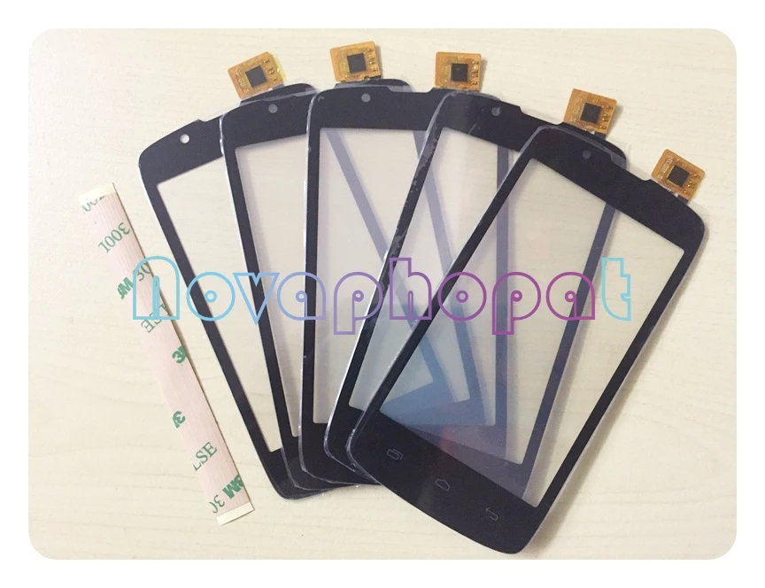 Sensor negro Novaphopat para Fly IQ4490 Digitalizador de pantalla t&aacute;ctil reemplazo de pantalla + seguimiento-0