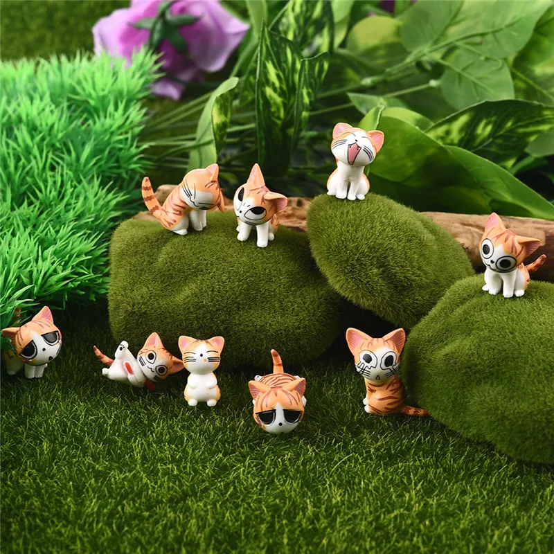 Набор из 9 мини фигурок с текстурой дерева миниатюрные фигурные украшения